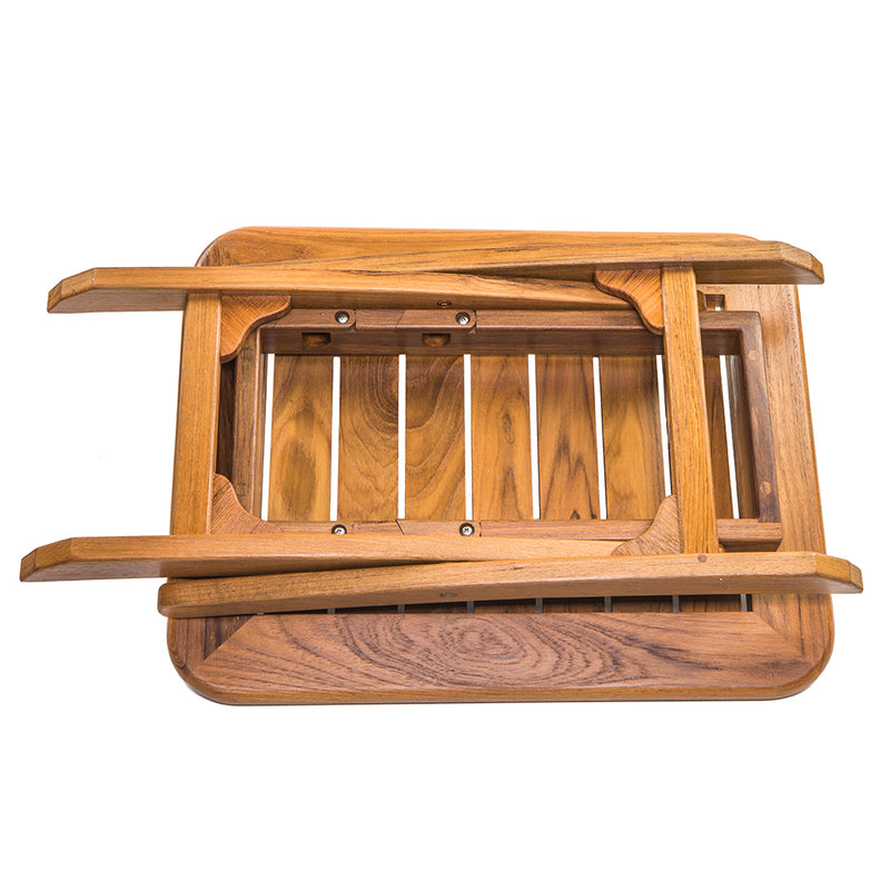 Whitecap Teak Small Adjustable Slat Top Table [60028] - Mealey Marine