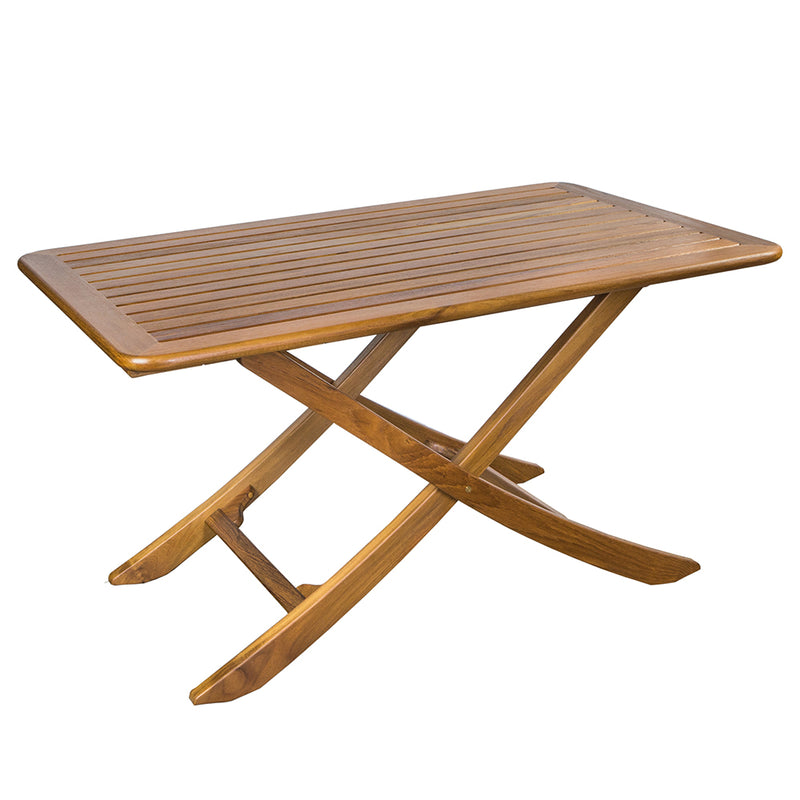 Whitecap Teak Large Adjustable Slat Top Table [60029] - Mealey Marine