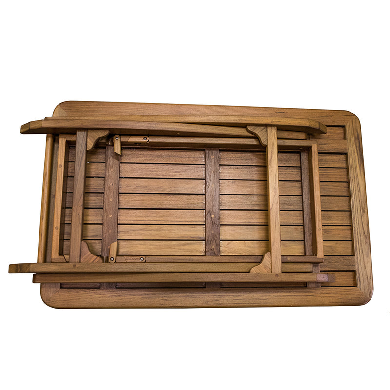 Whitecap Teak Large Adjustable Slat Top Table [60029] - Mealey Marine