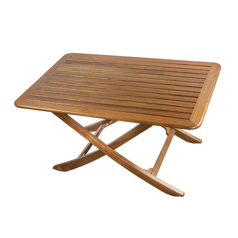 Whitecap Teak Large Adjustable Slat Top Table [60029] - Mealey Marine