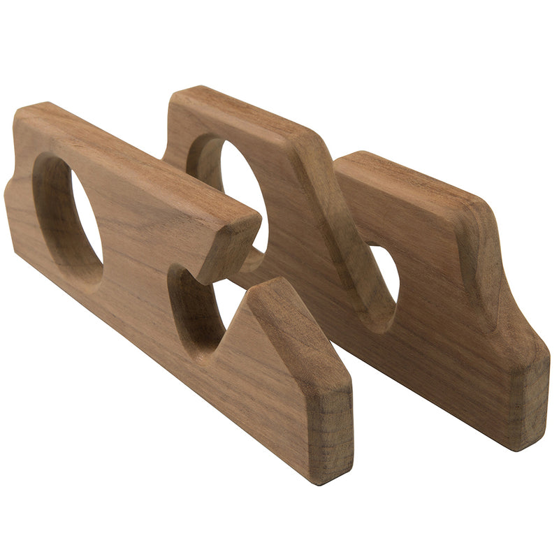 Whitecap Teak Two-Rod Storage Rack - Pair [60610] - Mealey Marine