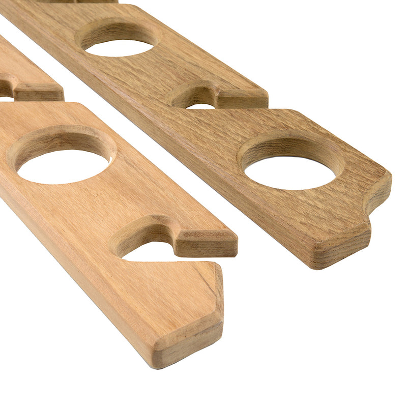 Whitecap Teak Six-Rod Storage Rack - Pair [60614] - Mealey Marine