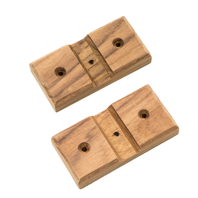 Whitecap Teak Rod Storage Rack Mounting Brackets - Pair [60609] - Mealey Marine