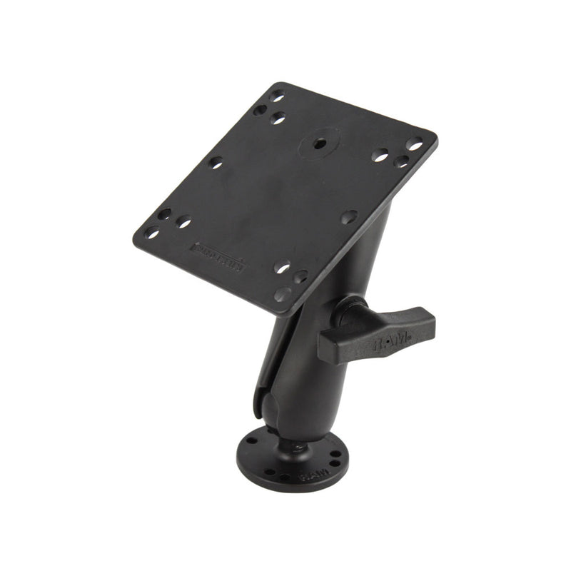 RAM Mount 4.75" Square Base VESA 75mm & 100mm Hole Patterns w/Surface Mount - 1.5" Rubber Ball Size [RAM-101U-246] - Mealey Marine