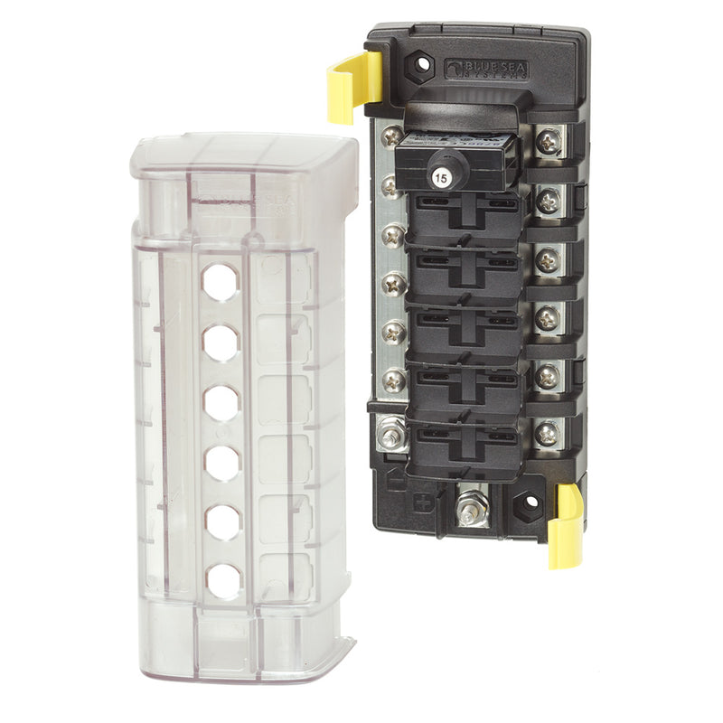 Blue Sea 5052 ST CLB Circuit Breaker Block - 6 Position w/Negative Bus [5052] - Mealey Marine