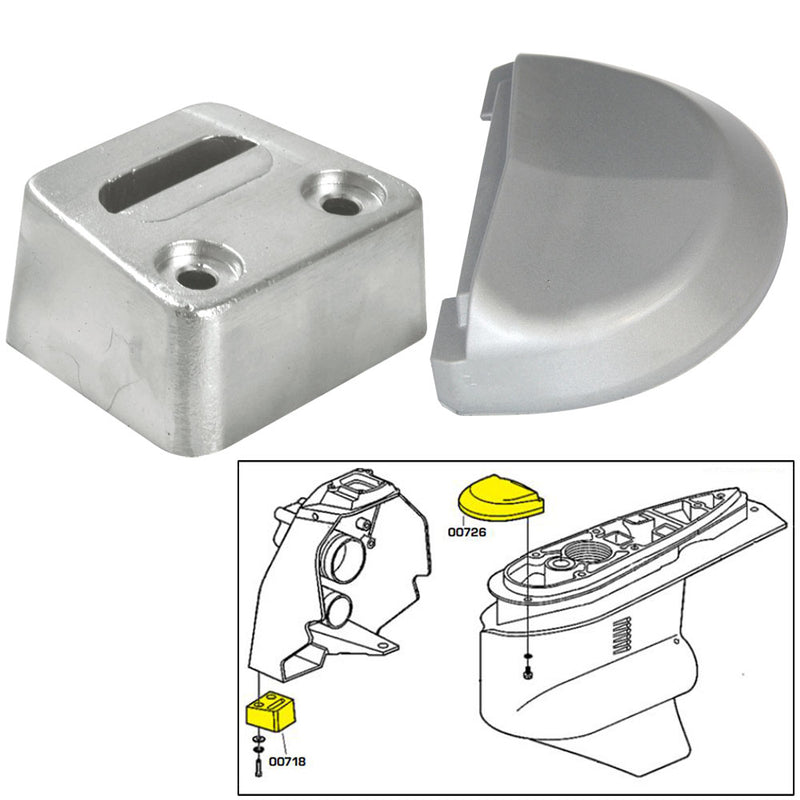 Tecnoseal Anode Kit w/Hardware - Volvo SX - Zinc [20708] - Mealey Marine