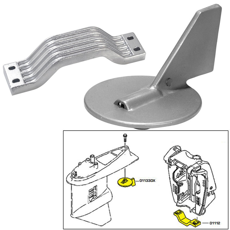 Tecnoseal Anode Kit w/Hardware - Yamaha 150-200HP - Zinc [21101] - Mealey Marine