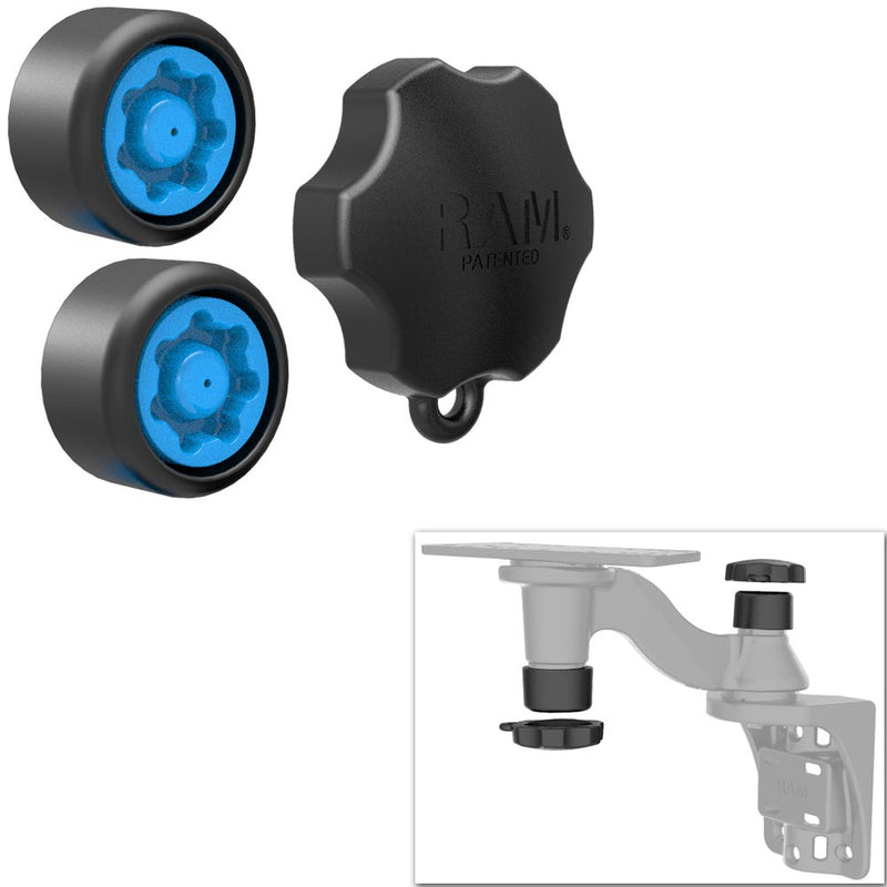 RAM Mount Pin-Lock Security Kit f/ Single Swing Arm Mount [RAP-S-KNOB-109U] - Mealey Marine