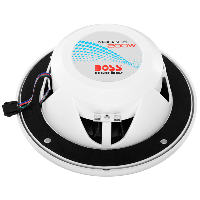 Boss Audio MRGB65 Coaxial Marine 6.5" Speakers w/RGB LED Lights [MRGB65] - Mealey Marine