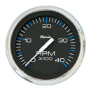 Faria Chesapeake Black SS 4" Tachometer - 4,000 RPM (Diesel) [33742] - Mealey Marine