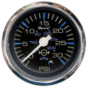 Faria Chesapeake Black SS 2" Water Pressure Gauge - 30 PSI [13712] - Mealey Marine