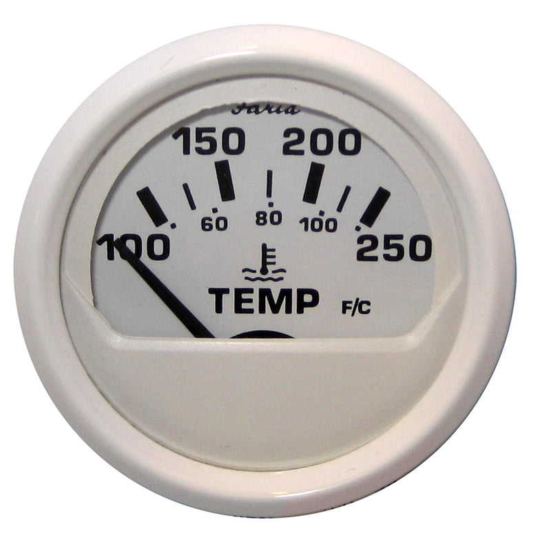 Faria Dress White 2" Water Temperature Guage (100-250 DegreeF) [13110] - Mealey Marine