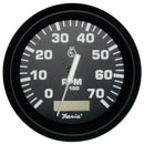 Faria Euro Black 4" Tachometer w/Hourmeter - 7,000 RPM (Gas - Outboard) [32840] - Mealey Marine