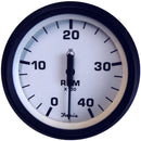 Faria Euro White 4" Tachometer - 4,000 RPM (Diesel - Mechanical Takeoff & Var Ratio Alt) [32942] - Mealey Marine