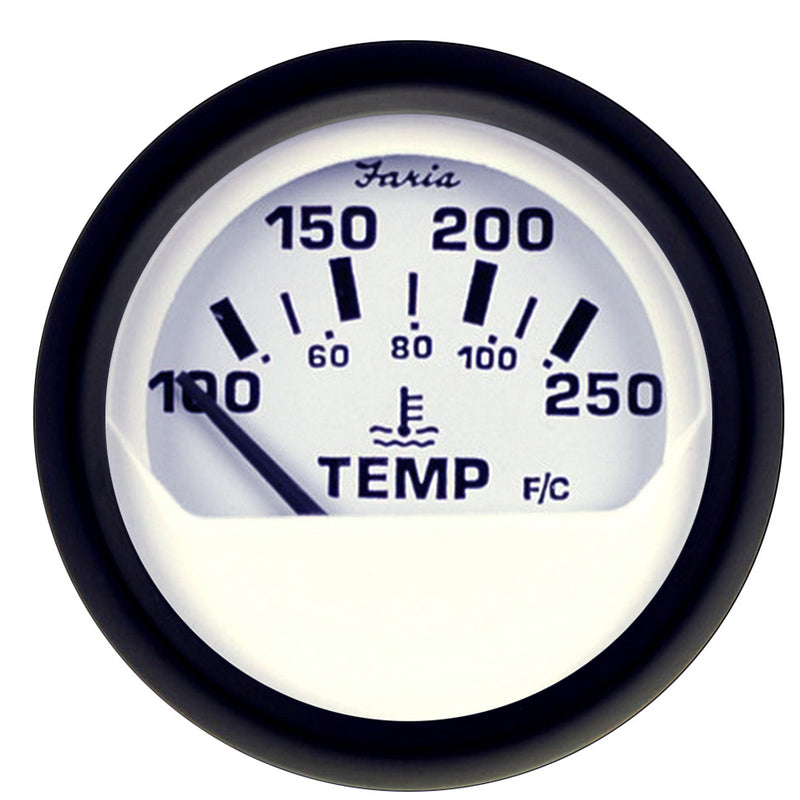 Faria Euro White 2" Water Temperature Gauge (100-250 DegreeF) [12904] - Mealey Marine