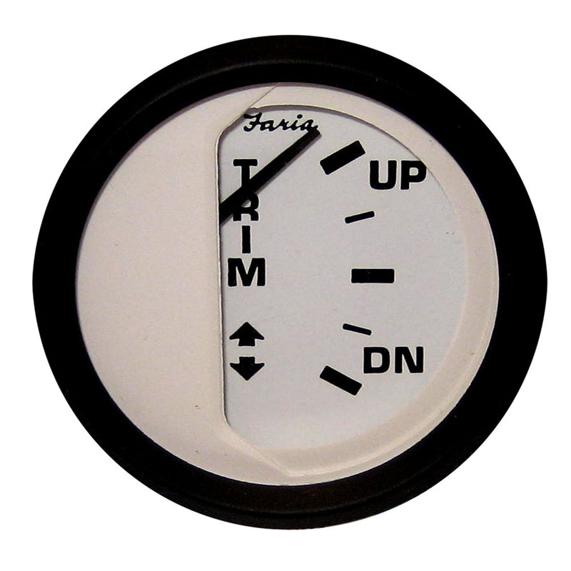 Faria Euro White 2" Trim Gauge (J/E/Suzuki Outboard) [12915] - Mealey Marine