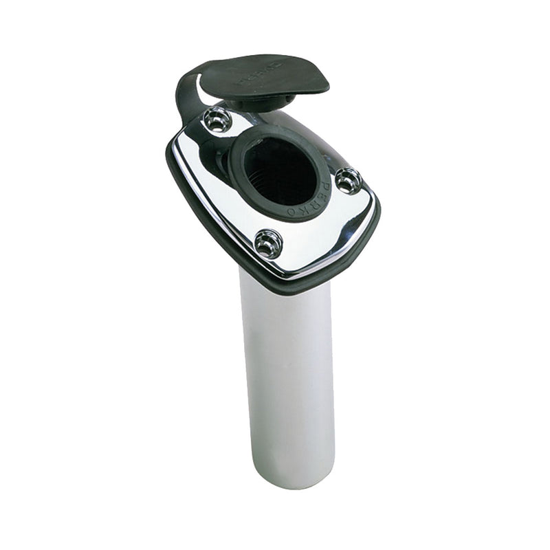 Perko Fishing Rod Holder - 65 Angled Flush Mount - Chrome Plated Zinc [1205DP0CHR] - Mealey Marine