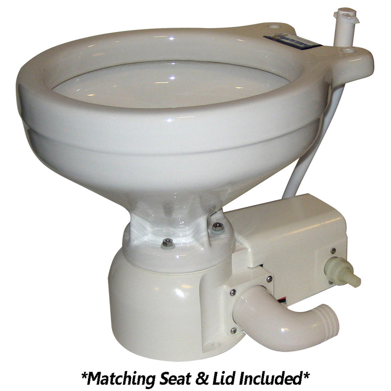 Raritan Sea Era Toilet - Household Style - Freshwater Solenoid - Straight  90 Discharge - Smart Toilet Control - 12v [162HF012] - Mealey Marine