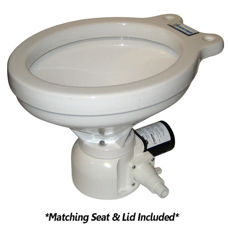 Raritan Sea Era Toilet - Household Style - Remote Intake Pump - Straight  90 Discharge - Smart Toilet Control - 12v [162HR012] - Mealey Marine