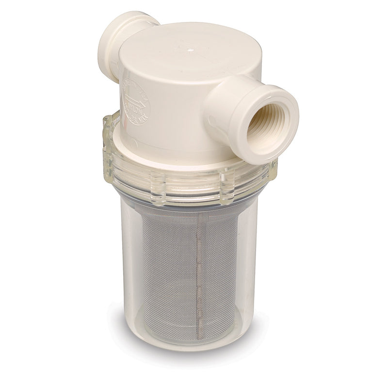 Shurflo by Pentair 3/4" Raw Water Strainer w/Bracket  Fittings - 50 Mesh Screen [253-221-01] - Mealey Marine