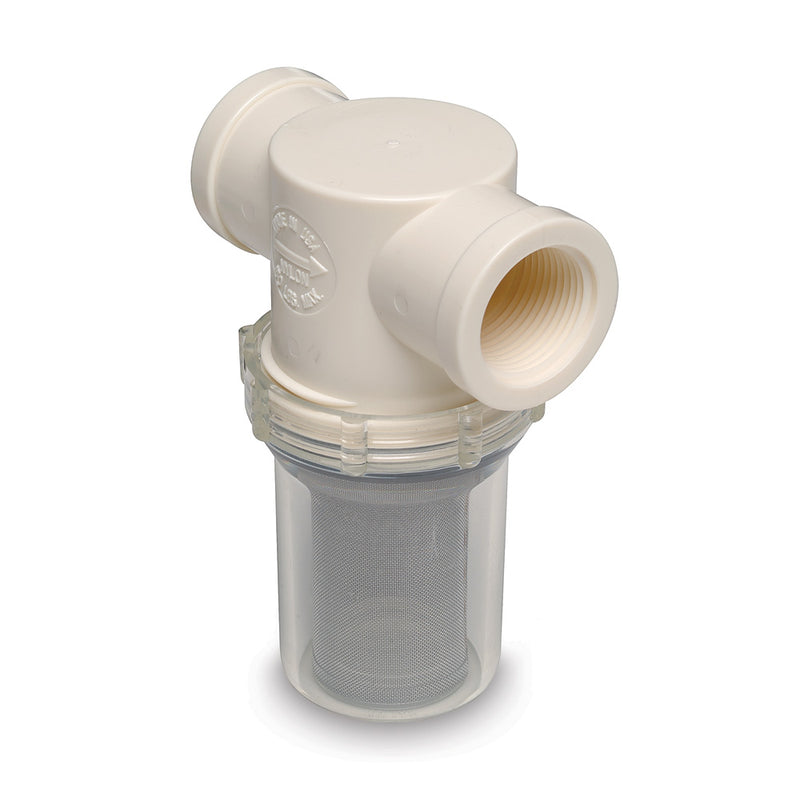 Shurflo by Pentair 1" Raw Water Strainer w/Bracket  Fittings - 50 Mesh [253-321-01] - Mealey Marine