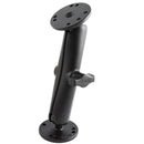 RAM Mount 1" Diameter Ball Mount w/Long Double Socket Arm & 2/2.5" Round Bases - AMPS Hole Pattern (7-5/16" Length) [RAM-B-101U-C] - Mealey Marine