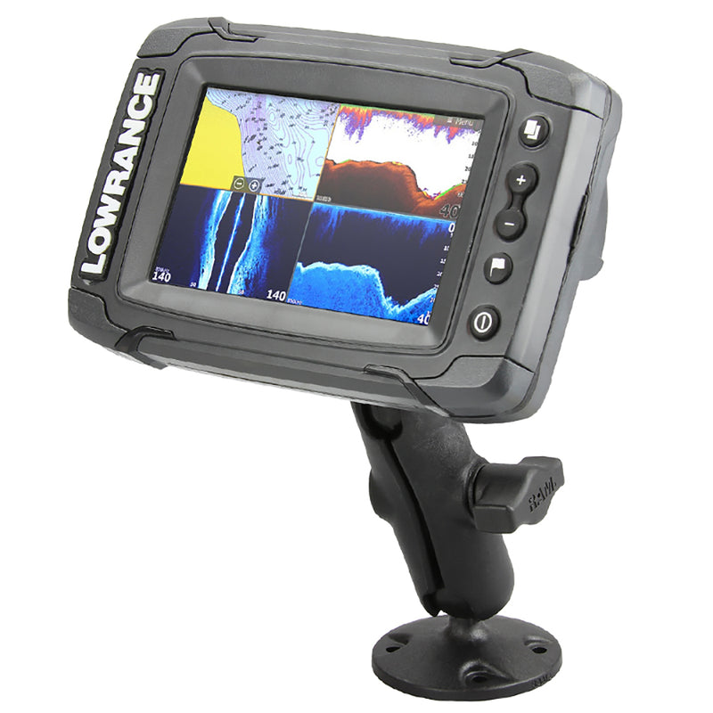 RAM Mount 1" Ball "Light Use" Composite Mount f/Lowrance Elite-4 & Mark-4 Series Fishfinders [RAP-B-101U-LO11] - Mealey Marine