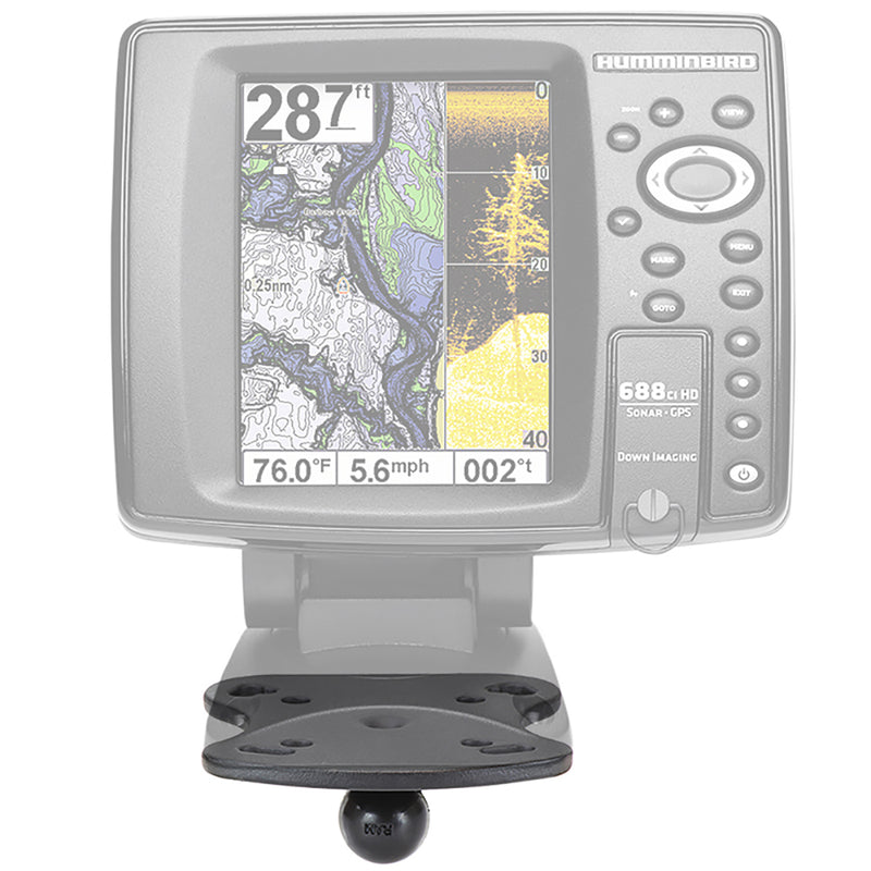 RAM Mount 1" Ball Marine Electronic Base f/Humminbird & Lowrance [RAM-B-107BU] - Mealey Marine