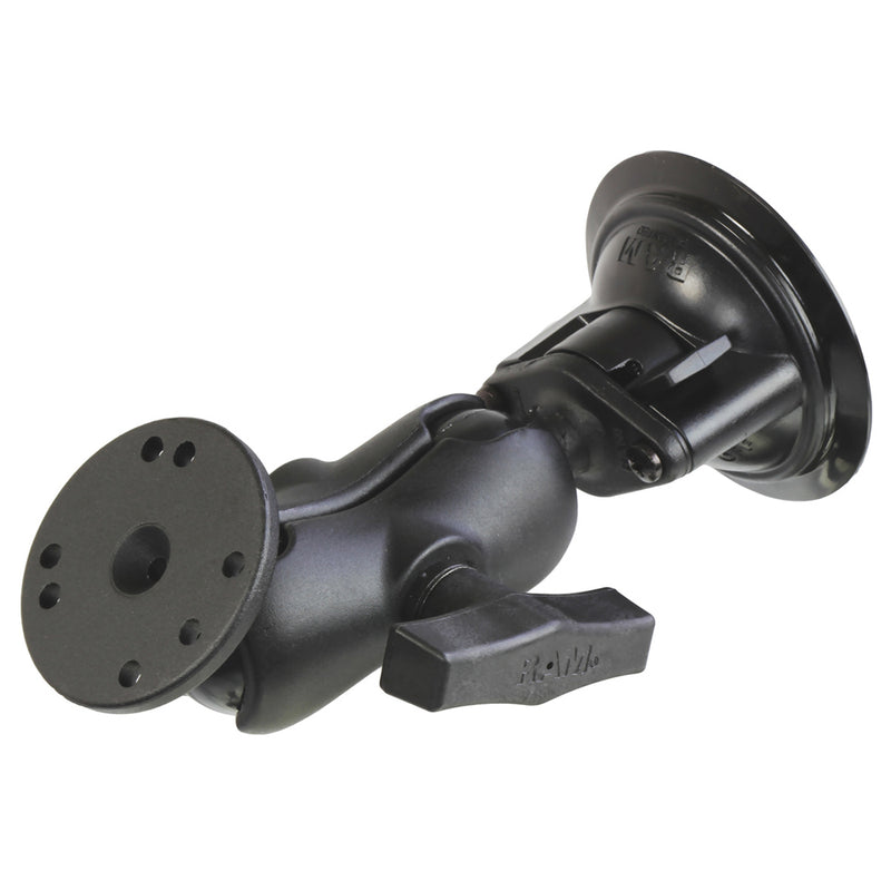 RAM Mount Suction Cup Mount w/Short Arm [RAM-166-B-202U] - Mealey Marine