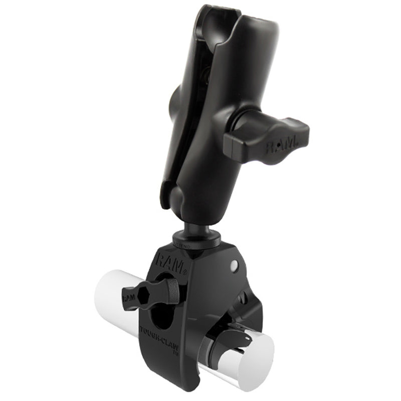 RAM Mount 1" Ball Standard Length Double Socket Arm w/Medium Tough-Claw Base [RAP-B-404-201U] - Mealey Marine