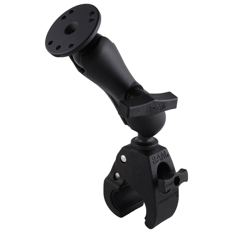 RAM Mount Medium Tough-Claw Base w/Double Socket Arm & 1.5" Round Base Adapter [RAP-404-202U] - Mealey Marine