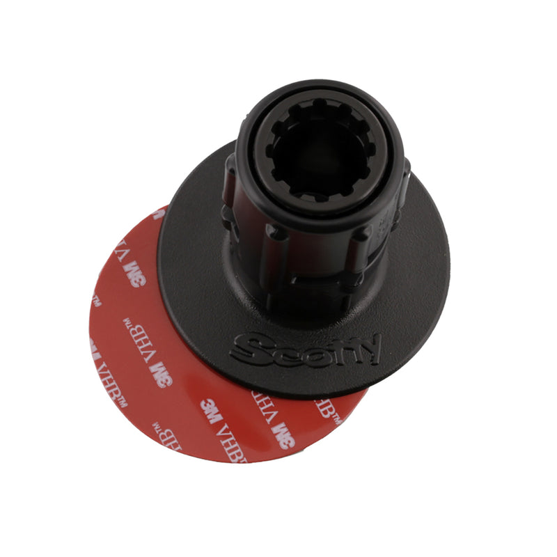 Scotty 448 Stick-On Mount w/Gear-Head Adapter - 3" Pad [0448-BK] - Mealey Marine