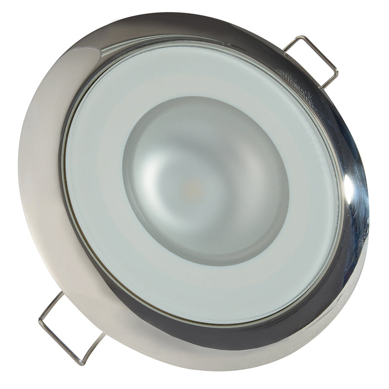 Lumitec Mirage Flush Mount Down Light Spectrum RGBW - Polished Bezel [113117] - Mealey Marine