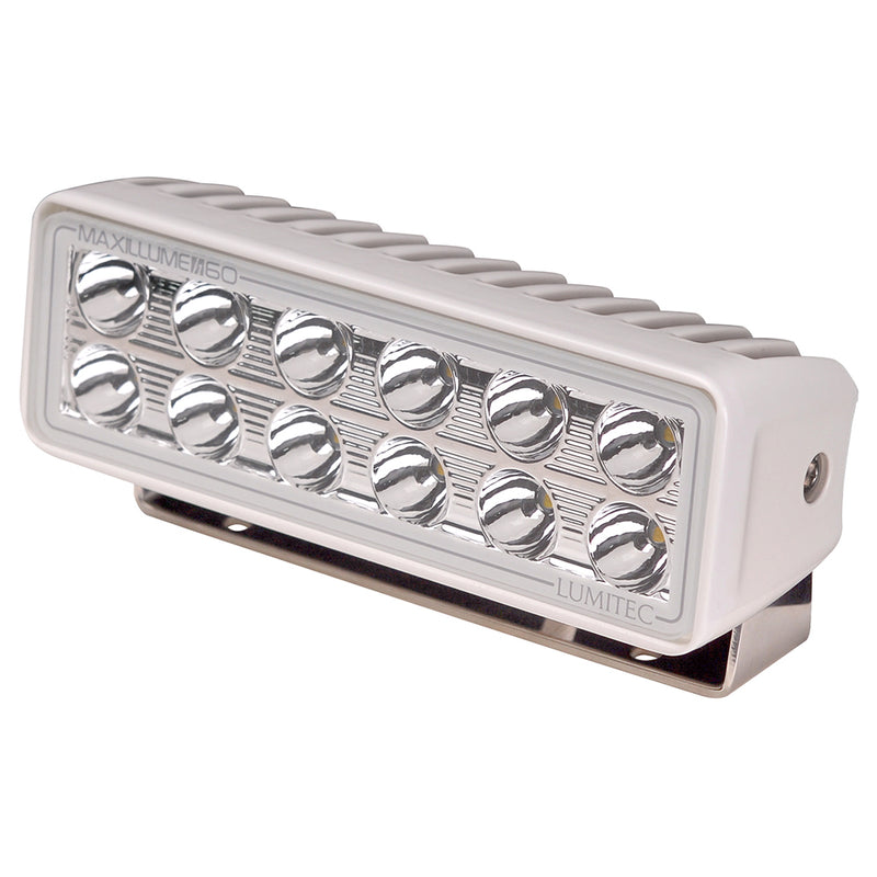 Lumitec Maxillume h60 - Trunnion Mount Flood Light - White Dimming - White Housing [101334] - Mealey Marine