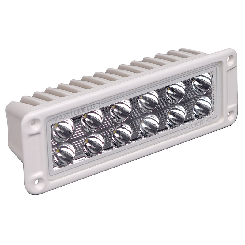 Lumitec Maxillumeh60 - Flush Mount Flood Light - White Housing - White Dimming [101336] - Mealey Marine