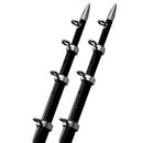 TACO 15' Black/Silver Outrigger Poles - 1-1/8" Diameter [OT-0442BKA15] - Mealey Marine