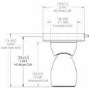 Lumitec GAI2 White Dimming/Red & Blue Non-Dimming Heavy Duty Base - Brushed Housing [111800] - Mealey Marine