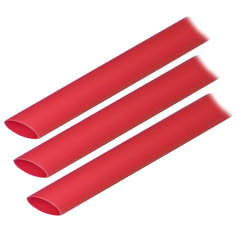 Ancor Adhesive Lined Heat Shrink Tubing (ALT) - 1/2" x 3" - 3-Pack - Red [305603] - Mealey Marine