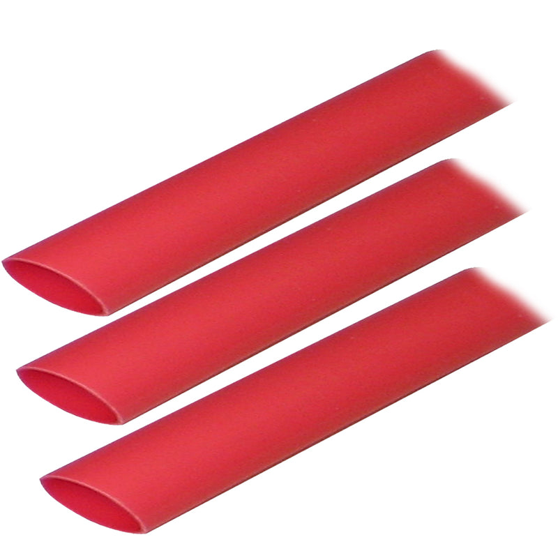 Ancor Adhesive Lined Heat Shrink Tubing (ALT) - 3/4" x 3" - 3-Pack - Red [306603] - Mealey Marine