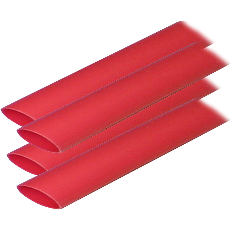 Ancor Adhesive Lined Heat Shrink Tubing (ALT) - 3/4" x 12" - 4-Pack - Red [306624] - Mealey Marine