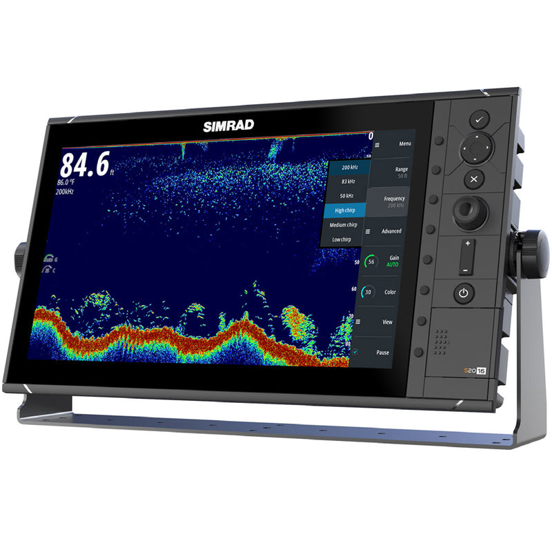 Simrad S2016 16" Fishfinder w/Broadband Sounder Module & CHIRP Technology - Wide Screen [000-12187-001] - Mealey Marine