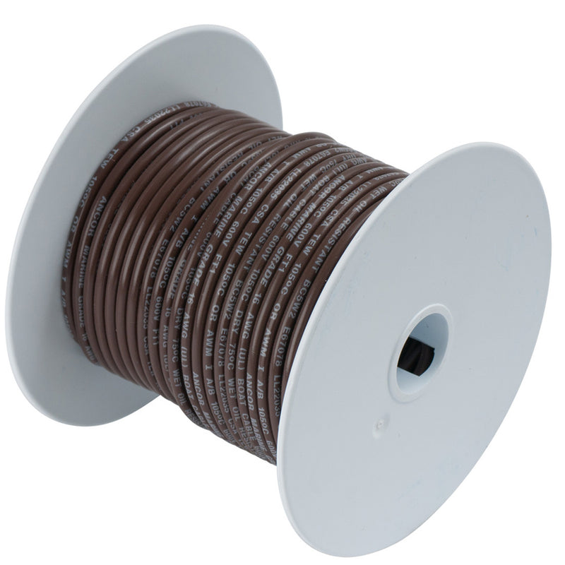 Ancor Brown 16 AWG Tinned Copper Wire - 25' [182203] - Mealey Marine