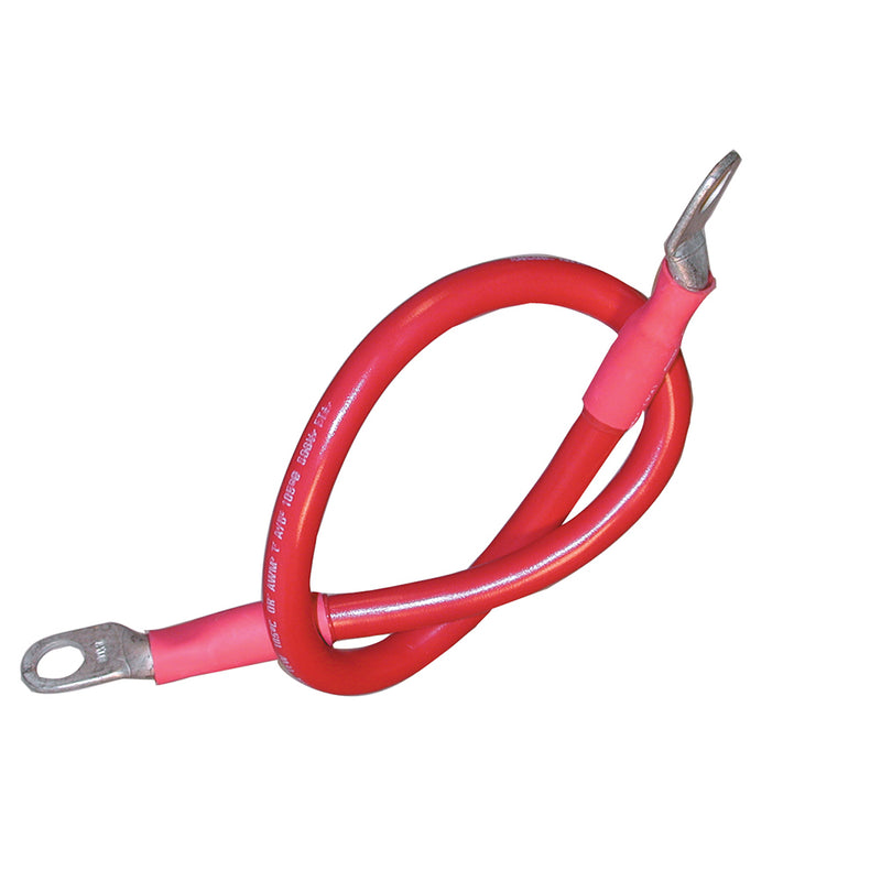 Ancor Battery Cable Assembly, 4 AWG (21mm) Wire, 3/8" (9.5mm) Stud, Red - 48" (121.9cm) [189137] - Mealey Marine