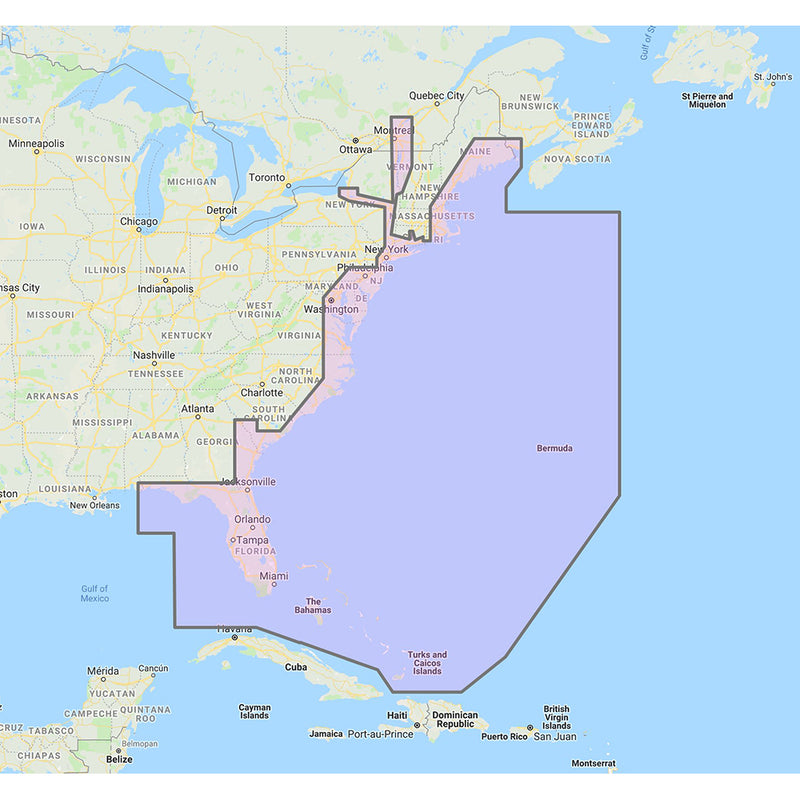 Furuno U.S. East Coast, Bahamas  Bermuda - Vector Charts  Standard Resolution Satellite Photos f/Bahamas - Unlock Code [MM3-VNA-022] - Mealey Marine