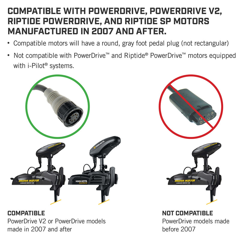 Minn Kota PowerDrive Bluetooth Foot Pedal - ACC Corded [1866070] - Mealey Marine