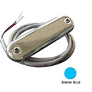 Shadow-Caster Courtesy Light w/2' Lead Wire - 316 SS Cover - Bimini Blue - 4-Pack [SCM-CL-BB-SS-4PACK] - Mealey Marine