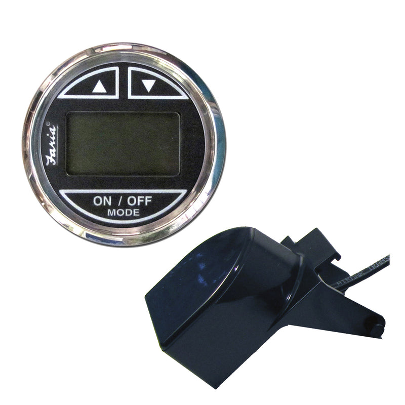 Faria Chesapeake Black 2" Depth Sounder w/Transom Mount Transducer [13750] - Mealey Marine