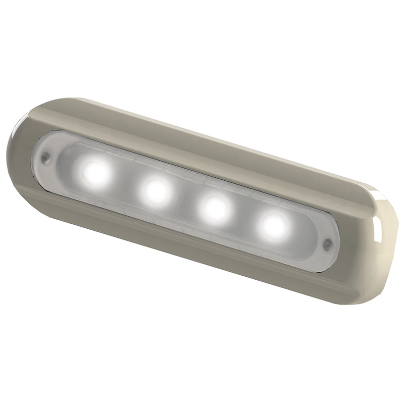 TACO 4-LED Deck Light - Flat Mount - White Housing [F38-8800W-1] - Mealey Marine