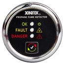 Xintex Propane Fume Detector w/Plastic Sensor - No Solenoid Valve - Chrome Bezel Displa [P-1C-R] - Mealey Marine