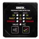 Xintex Propane Fume Detector w/2 Plastic Sensors - No Solenoid Valve - Square Black Bezel Display [P-2BNV-R] - Mealey Marine